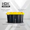 27 Gal. Tough Storage Tote in Black with Yellow Lid (4-Pack)
