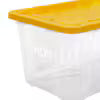 27 Gal. Tough Storage Tote in Clear with Yellow Lid