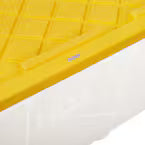 57 Gal. Tough Storage Tote in Clear with Yellow Lid